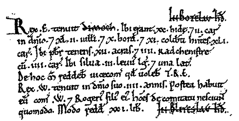 Picture, Domesday Entry